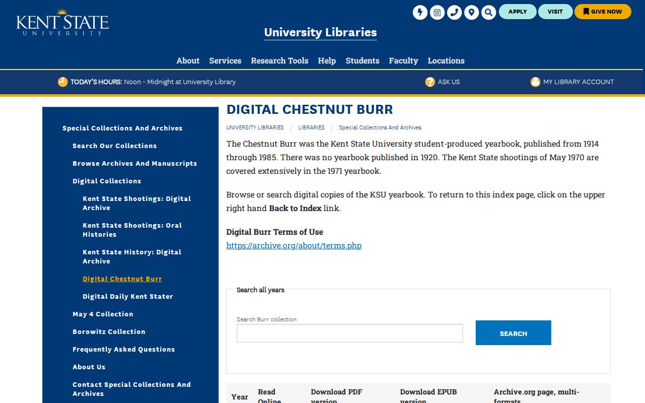 Kent city directory Digital Chestnut Burr yearbooks