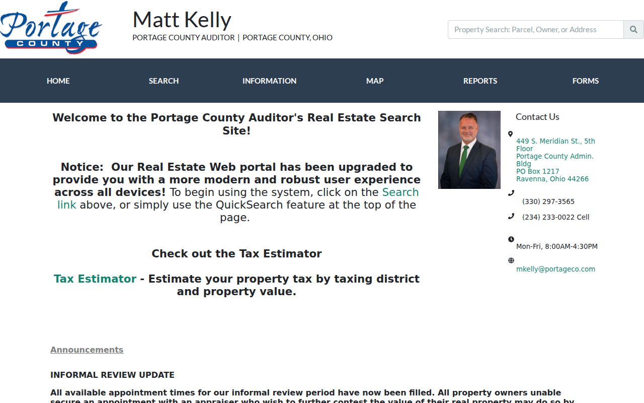 Kent residents directory Portage County Auditor property search