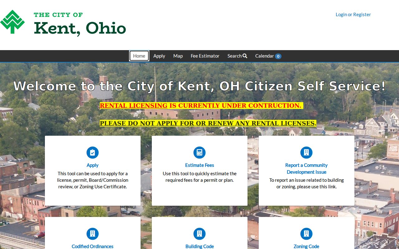 Kent neighbors Customer Self-Service permit route