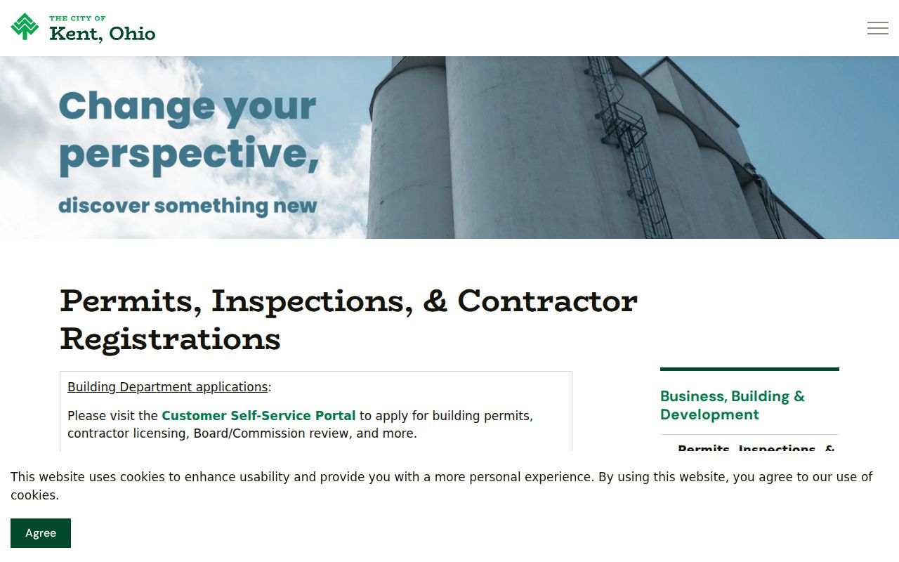 Kent street directory permits and inspections route